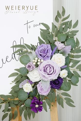 Artificial Wedding Arch Flowers Kit(Pack of 2) for Wedding Arch, Bridal Shower, Ceremony and Reception Backdrop Decoration (Dancing Purple Kelsang Flowers) - Image 4