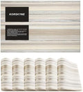 Textile Placemats Set of 6 - Heat Resistant Non-Slip Wipeable Place Mats for Party/Indoor/Outdoor Kitchen Dining Table, Washable Durable Woven Table Mats（Beige, 6） by Unknown