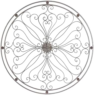 Deco 79 Metal Scroll Home Wall Decor Wall Sculpture, Wall Art 40" x 1" x 40", Bronze - Image 5