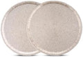 Handmade Beaded Placemat – Set of 2, 13 Inch Round – Silver by HomebiaDesigns