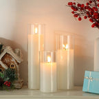 Shihanee 3 Pillar Candle and Holder, L, White - Image 4
