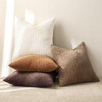 MIULEE Fall Corduroy Decorative Throw Pillow Covers Brown Series 24x24 - Image 7