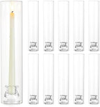 Hurricane Glass Candle Holders: 12" Tall Cylinder Cover Set of 10 by CreatedforWeddingsandHome