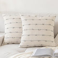 YEENAASY Boho Throw Pillow Covers 18x18 Set of 2 Farmhouse Pillow Cases by YEENAASY
