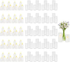 VEVOR Pillar Candles and Glass Vases Set 120 Pcs, Clear Cylinder Hurricane Candle Holders for Wedding Centerpieces, Tall Vase for Table Decor, Wedding Party,Thanksgiving,White (2.56" x 4.7",5.9",7.9") by VEVOR