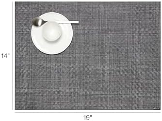 Chilewich Mini Basketweave Placemats, Woven Rectangle Placemats Set of 4 - Image 2