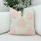 Decorative Pillow Cover French Country Pillow Cover Cottage Decor Floral Block Print, Farmhouse Decorative Cushion Cover, Spring Pillow Cover Line and Loop (Blush Pink) - Image 5