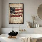 ZERILYN Ship Next Day – We the People Canvas Wall Art, USA Flag Patriotic Painting, Independence Day Home Decor, Rustic American Historical Wall Hanging - Image 4