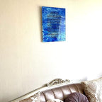 iwa concept Ayatul Kursi Tempered Glass Islamic Wall Art, Throne Verse Arabic Calligraphy Decor, Quran Verse Decor Gift for Muslims in Ramadan (Simple Calligraphy 20 x 15 inches - Blue) - Image 4