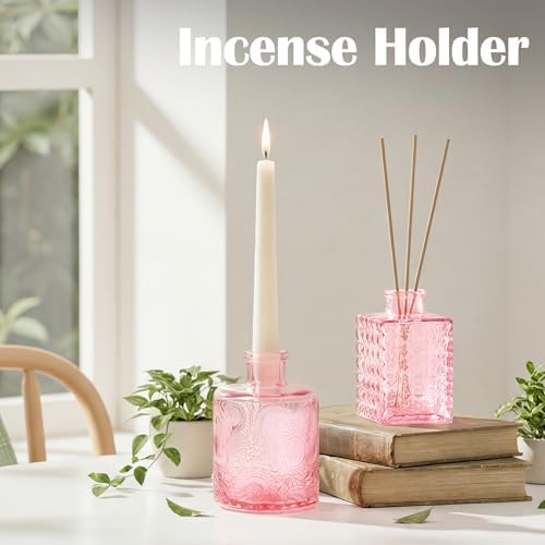 Glass Bud Vases in Bulk Small Mini Pink Vase for Flowers 17pc - Image 5