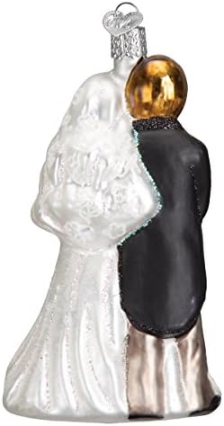 Old World Christmas Bridal Couple Glass Blown Ornament for Christmas Tree, Handcrafted Holiday Decoration, Wedding Collection - Image 3