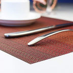 PIGCHCY Placemats Set of 12 Washable Durable Place Mats Vinyl Heat Resistant Non-Slip Table Mats Indoor Outdoor (Scarlet Red) - Image 6