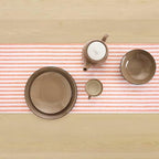 Solino Home 100% Pure Linen Table Runner, 14 x 60 in, Orange, Amalfi Stripe - Image 4
