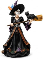 Comfy Hour Day of the Dead Witch Statue with Black Cat, 8.3 Inch by ComfyHour