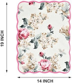 English Garden Luxury Handcrafted Placemats (Reversible) Cotton Quilted Fabric Machine Washable – Set of 6 – Elegant Home Decor – 14 x 19 inches - Bloom Collection - Image 3
