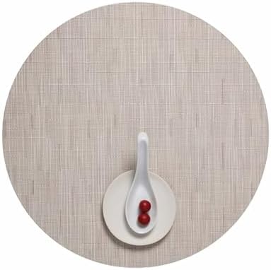 Chilewich Bamboo Placemats Set of 4, Round Woven Placemats by Chilewich