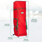 HOLDN' STORAGE Rolling Christmas Storage Bag - Fits Up to 12 Feet Artificial Trees, Heavy Duty 600D Extra Large Garland and Tree Bag With Wheels - Image 7