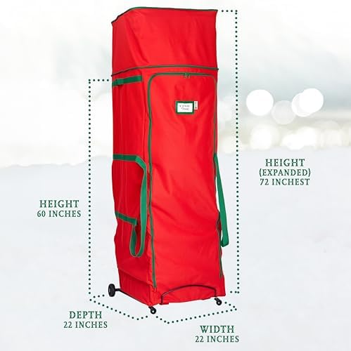 HOLDN' STORAGE Rolling Christmas Storage Bag - Fits Up to 12 Feet Artificial Trees, Heavy Duty 600D Extra Large Garland and Tree Bag With Wheels - Image 7