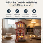Blue Sky Ceramics Coral Cove Fish Chips Candle House, Multi (19207) - Image 4