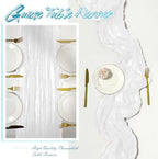 15 Pack White Cheesecloth Table Runner 17 x 108 inch Cheese Cloth Table Runners 9ft White Table Runner Rustic Romantic Sheer Gauze Runner for Wedding Party Baby Shower Table Decoration - Image 6