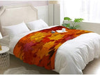 Maple Leaf Blanket, Autumn Leaves Fleece Throw Blanket Queen Size for Couch Bed Sofa, Fall Seasonal Blankets and Throws, Decor & Gifts, Super Soft Plush Flannel Blanket, 90x90 - Image 3