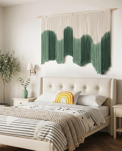 Tempospark Large Macrame Wall Hanging, Boho Wall Art Tapestry for Above Bed - Image 2
