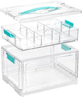 Vtopmart 32 QT Clear Craft Organizer with Removable Divider Tray, 1 Pack by Vtopmart