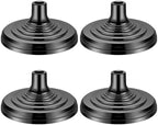 Leinuosen 4 Pcs Flag Holder Stand FlagPole Stand Flag Pole Base for Indoor Outdoor 1.3/1.1 Inch Diameter Flagpole Garden House Classroom Churches Meeting Party Flags Banner (Black) by Leinuosen