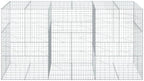 vidaXL Gabion Basket with Cover 118.1"x39.4"x59.1" Galvanized Iron - Image 5