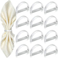 KPOSIYA Metal Silver Napkin Rings Set of 96 for Fall Thanksgiving Christmas by KPOSIYA