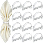 KPOSIYA Metal Silver Napkin Rings Set of 96 for Fall Thanksgiving Christmas by KPOSIYA
