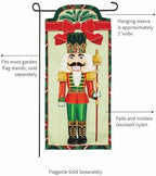 28 x 12.5 | Traditional Merry Christmas Everlasting Impressions Textile Décor Garden Flag (Nutcracker) - Image 5