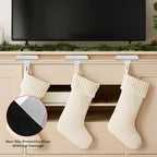 Metal Christmas Stocking Holders - Set of 6, Weighted Stocking Hangers with Non-Slip Protective Pad - Suitable for Mantle, TV Stand, Staircase, Dresser - Image 4