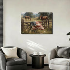 ZERILYN Ship Next Day – Patriotic Canvas Wall Art, American Flag Pictures, Farmhouse Canvas Prints, Rustic Wall Decor, Americana Living Room Artwork, Large Canvas Prints, Made in USA - Image 7