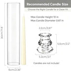 Hurricane Glass Candle Holders 30pcs Candlestick Holders for Taper Candles Centerpieces for Tables Wedding Birthday Party Home Decor - Image 4