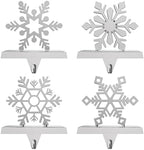 Christmas Stocking Holders for Mantle Weighted Metal Stocking Hangers Hooks for Fireplace Christmas Decorations (Set of 4) - Image 2