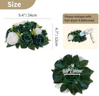 NUPTIO Green Flower Ball Centerpieces: Artificial Rose for Table, 9.4 Inch - Image 3