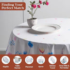 Maison d' Hermine Table Cloth Round Table Reusable 100% Cotton 63" Diameter - Image 4