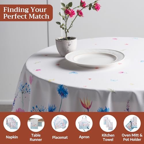 Maison d' Hermine Table Cloth Round Table Reusable 100% Cotton 63" Diameter - Image 4