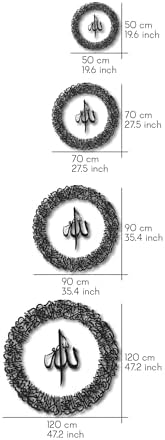 iwa concept Wooden Acrylic Circular Design Ayatul Kursi | Islamic Ramadan Wall Decorations | Modern Muslim Housewarming Gift | Arabic Calligraphy | Quran Wall Art (Medium 28 x 28 inches, Silver) - Image 6
