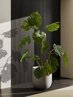 LE TAUCI 12 Inch Ceramic Pots for Plants, Large Planter, Neutral Gray - Image 5