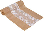 MDS 20 PCS 100% Natural Burlap Table Runners 12" x 72" with Lace, Rustic Farmhouse Country Vintage Boho Jute Runner for Wedding Reception Birthday Party Home Kitchen Dining Coffee Table Decoration - Image 2