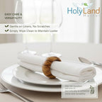 Holy Land Market Hand Carved Olive Wood Napkin Rings Set of 8 Bethlehem - Image 5