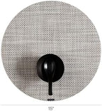 Chilewich Basketweave Placemats, Woven Round Placemats Set of 4 - Image 2