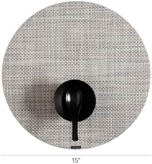 Chilewich Basketweave Placemats, Woven Round Placemats Set of 4 - Image 2
