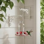 Landhoow 4 Pcs 15.6" Cast Iron Hanging Outdoor Wall Hanger, White - Image 6