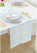 Solino Home 100% Pure Linen Table Runner Gingham, Gingham Check 14 x 90 in - Image 2