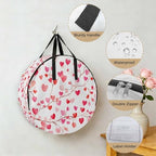 Valentine's Day Round Storage Bag 30 Inch, Romantic Watercolor Red Gradient Love Heart Tree Clothes Storage Container with Handles Heavy Duty Organizer for Comforter, Bedding & Holiday Wreaths - Image 5