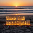 Will You Marry Me Sign - Marry Me Light Up Letters Set with Luminary Paper Bags, LED Tea Light Candles, Red Heart Balloons, Artificial Rose Petals - Proposal and Valentines' Day Decorations - Image 5