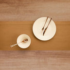 Solino Home 100% Pure Linen Table Runner Brown Sugar Hemstitch, 14 x 108 in - Image 3